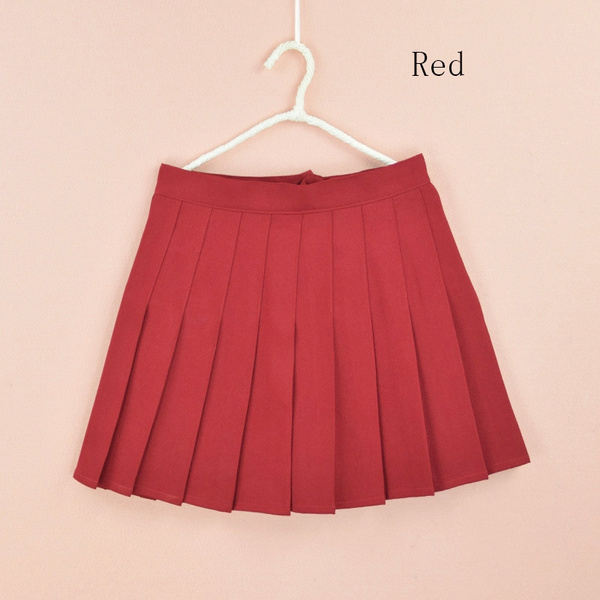 red pleated skirt 4xl