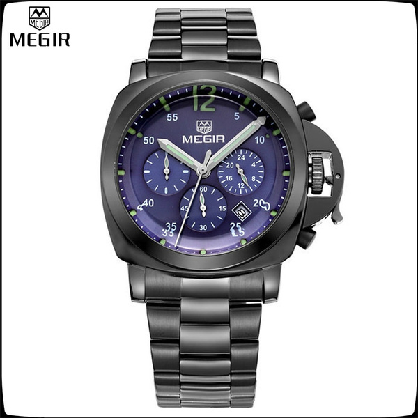 Megir Chronograph Outdoor Sports Men Quartz Watch Multiple Time