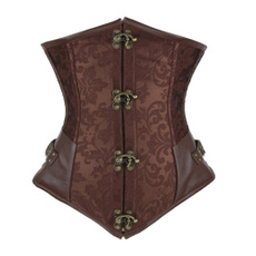 corset top, Steel, leathercorset, underbust corset