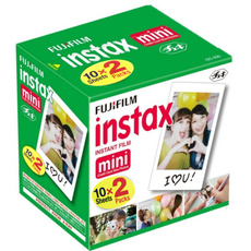 Hot Original Fujifilm Instax Mini Film 8 7s 25 50s 90 Polaroids 300 Instant White Edge Photo Paper Fuji Film Camera (White)