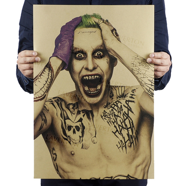 The Joker Suicide Squad Dc Characters Jared Leto Poster Wallpaper Home Bar Wall Decor 51 35cm 13 8 Wish