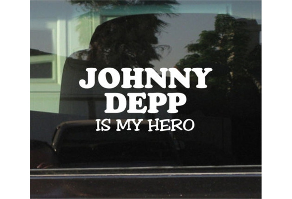 STICKER JOHNNY DEPP IS MY HERO VINYL DECAL 