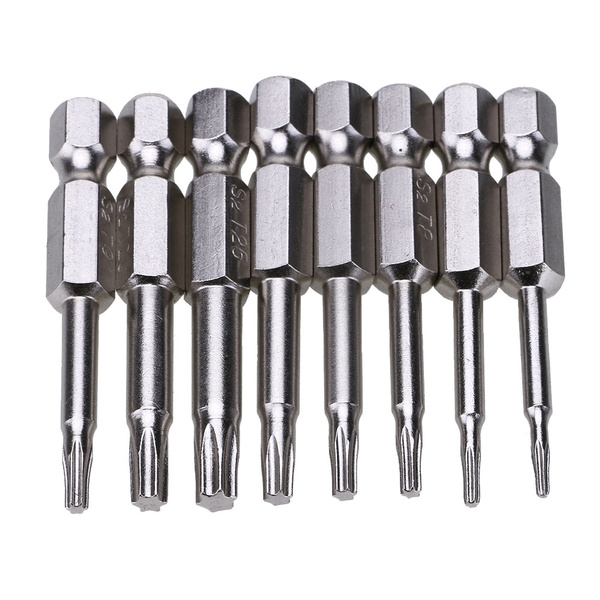 8Pcs 1/4'' Star Head Hex Shank 