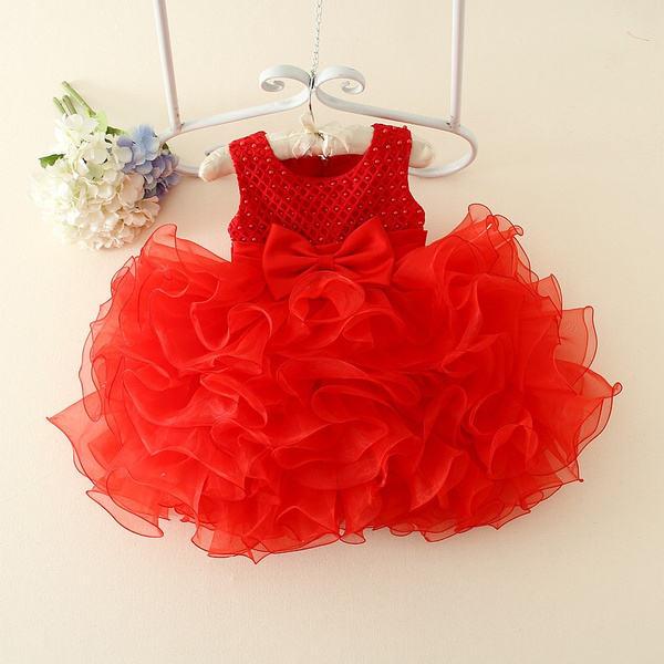 Pure Cotton White Red Baby Girls Dress (Multicolor, Full Sleeve), Size: 6  Months- 3 Years at Rs 320/piece in New Delhi