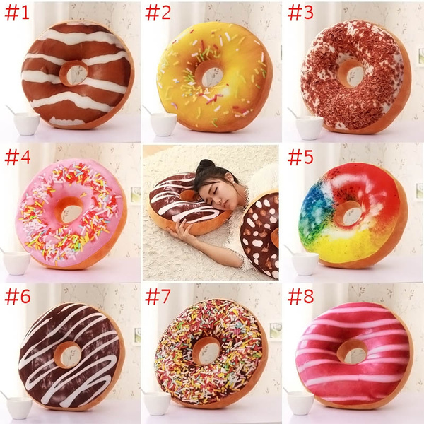 Eat More Hole Foods Junk Food Frosted Donut - Donuts - Pillow