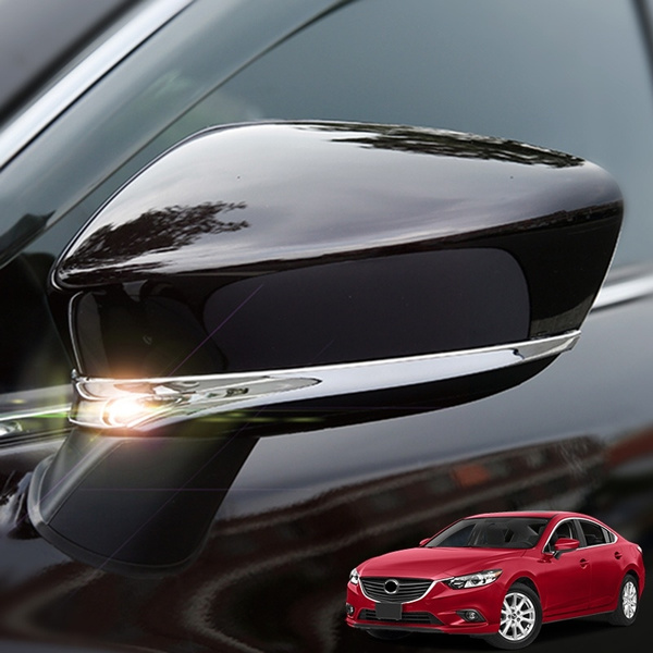 For Mazda 6 Atenza M6 GJ 2014 2015 2016 2017 Chrome Side Door Rearview  Mirror Cover Trim Strip Overlay Lid Rear View Molding Garnish Decoration  Car