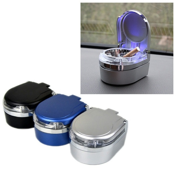 Portable Auto Fastener Car Truck LED Smoke Cigar Car Ashtray Cendrier Cenicero Cinzeiro Asbak Cylinder Cup Holder | Wish