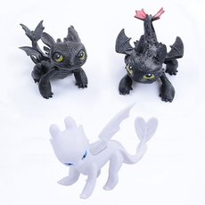 How To Train Your Dragon Toys Action Figures Night Fury Toothless Light Fury PVC Dragon Children Kids Toys 