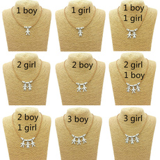 Son Daughter Jewelry Boy Girl Pendant Necklace Sister Brother Anniversary Gift
