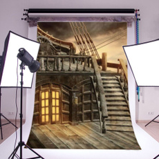 retropirateshipclothphotographybackdrop, vinylbackground, photoaccessorie, studioequipment