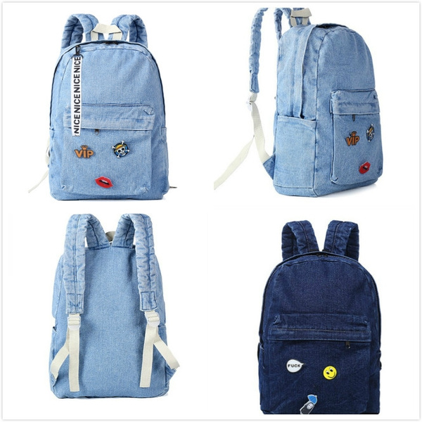 Plain Crya Denim Blue Backpack for School And Travel at Rs 550/piece in  Gurgaon