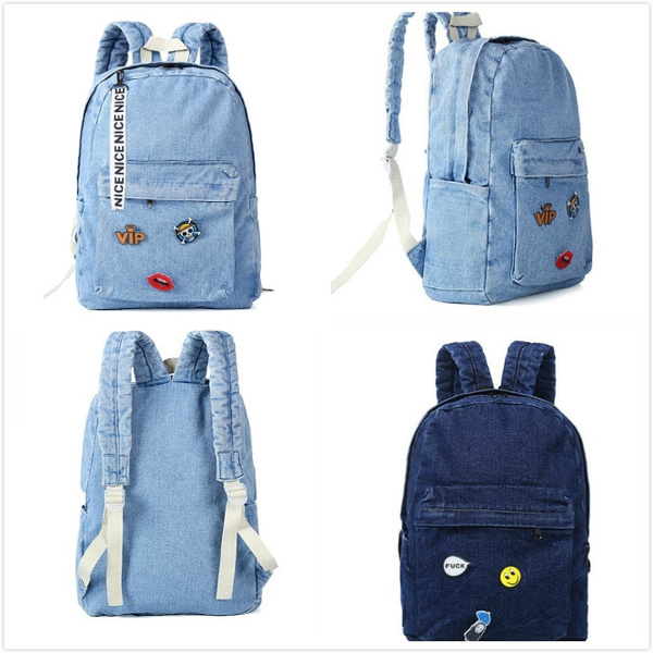 Cute hotsell denim backpacks