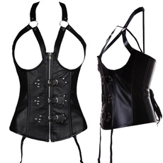 Women Black Gothic Steampunk Underbust Corset Bustier Costumes Top Lingerie Plus Size Waist Training Slimming Body Shaper