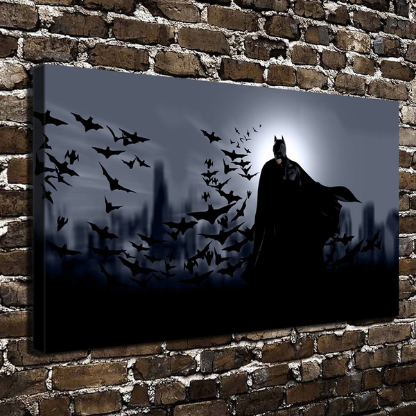 Batman Bats Photo Picture Art Print On Framed Canvas Wall Art Home Decoration 