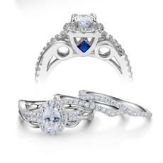Sterling, blackgoldfilledring, Engagement Ring, 18kgoldplatedring