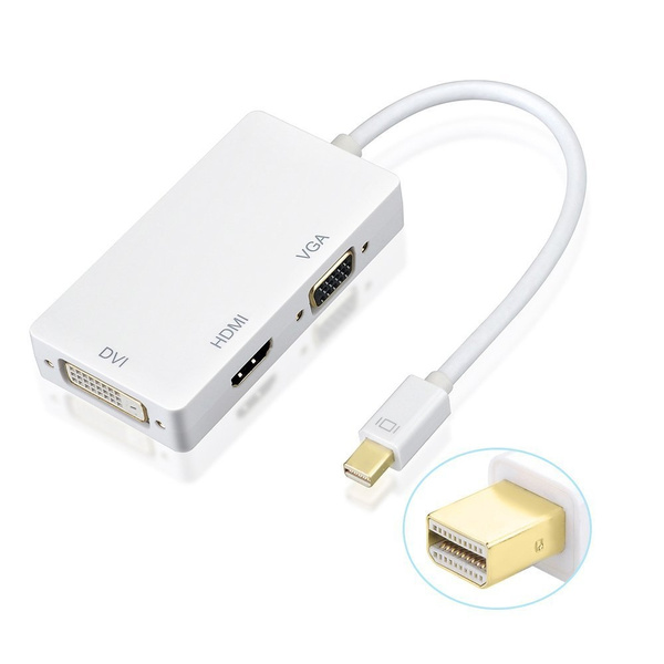 adelig barndom kighul AutumnBox® Thunderbolt Port Mini DisplayPort vers HDMI/ DVI/ VGA - Adapter  câble 3 en 1 for iPhone 7, iPhone 6, 6 plus, 6s, iPhone 5, 5s,5c, MacBook  Air, iMac, Mac Pro, Mac