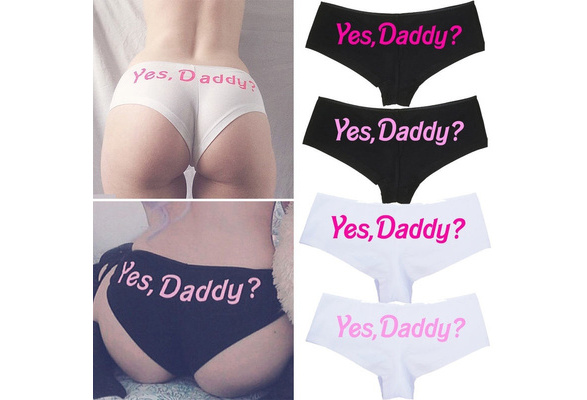 Yes Daddy Letter Printed Underwear Ladies briefs – Pleasurable Perfections