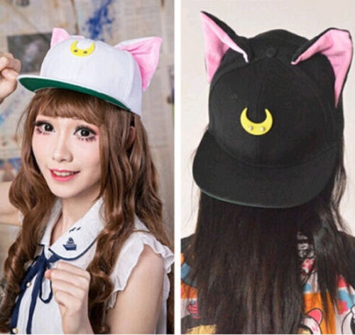 Cosplay Anime Sailor Moon th Luna Cat Tsukino Usagi Snapback Baseball Cap Hat Wish