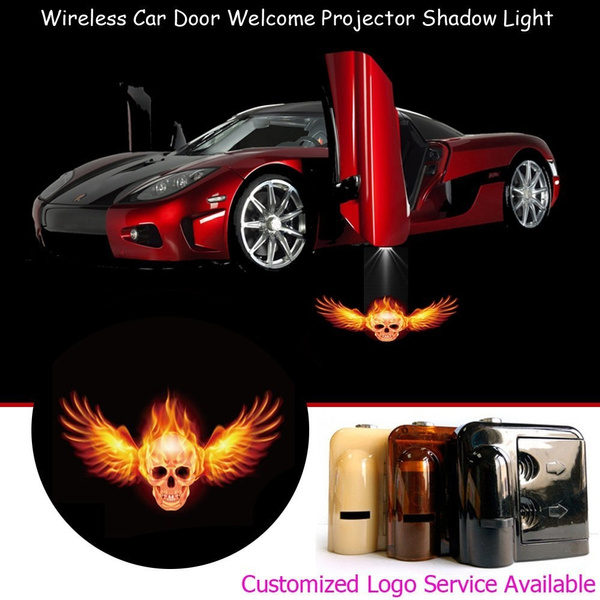 Fangfei 2x Custom Logo Wireless Laser Projector Car Door Step Courtesy Welcome Lights Puddle Ghost Shadow LED Lights Accept Custom Logo Custom your logo