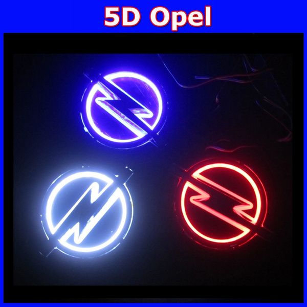 5D car badge light emblem car logo light car emblem for Opel 13.3cm X 10.1cm red blue | Wish