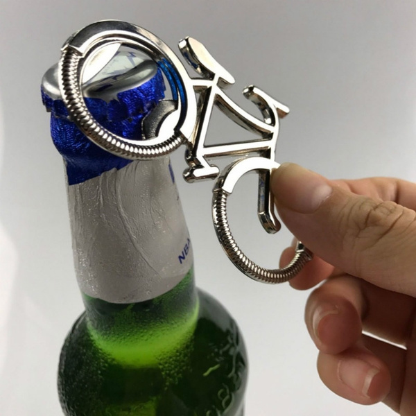 Bicycle keychain bottle on sale opener