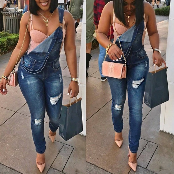 sexy denim overalls