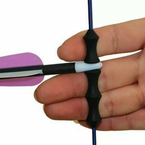 Archery Silicone Finger Guard No Glove Recurve Bow Shooting Hunting Protect CW 