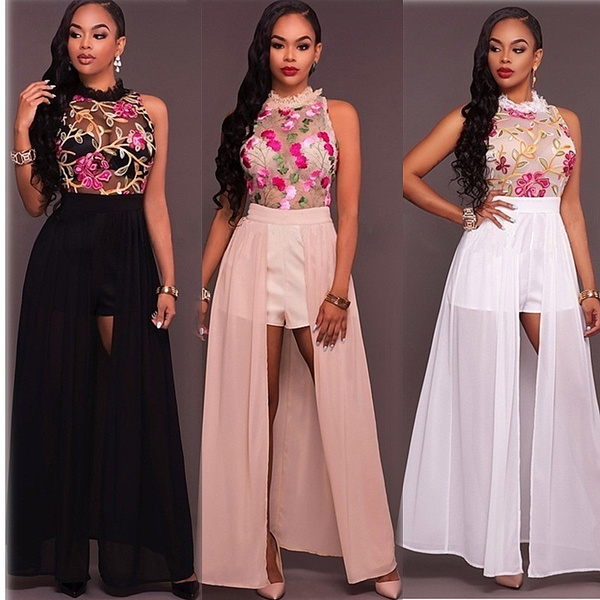 fashion bodycon maxi dress jumpsuit