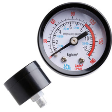 0-180PSI 0-12Bar 1/8" Male Thread Air Compressor Hydraulic Fluid Pressure Gauge Kit