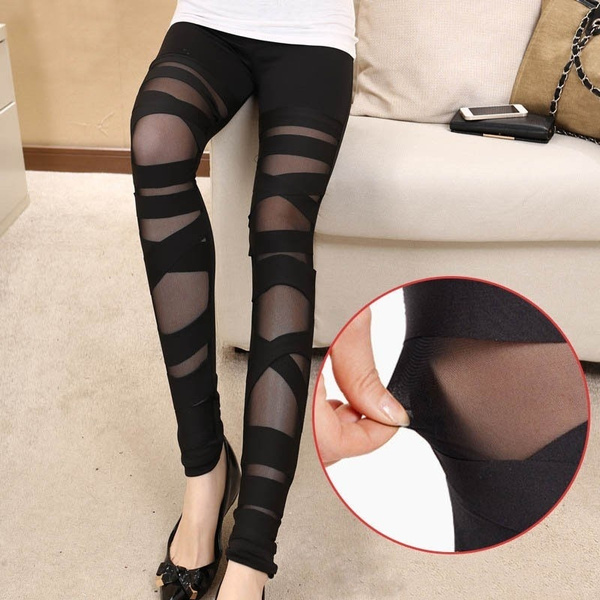 Women High Waist Lace Up Bandage Leggings Fitness Leggings Stretch Fashion  Trousers Sexy Leggings Black White Solid Trousers 5XL - AliExpress