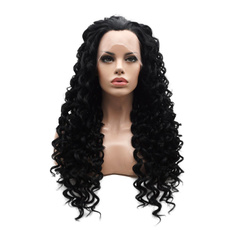 Black wig, Synthetic Lace Front Wigs, Lace, Cheap wig