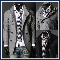 Stand Collar, woolen, Fashion, woolencloth