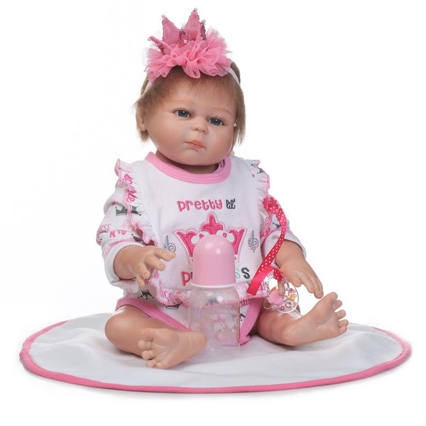 50cm Girl Doll Reborn 100 Reborn Babies Full Silicone Body Bebe Alive Bonecas Reborn De Silicone Inteiro Wish