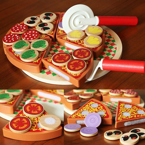 wooden velcro pizza