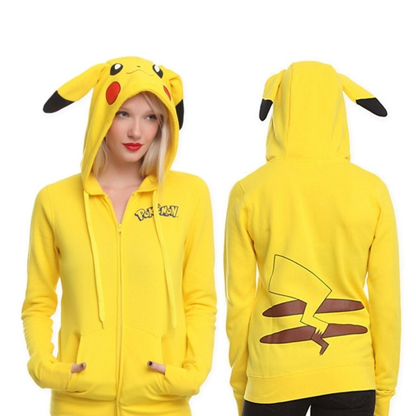 pikachu hoodie with ears and tail