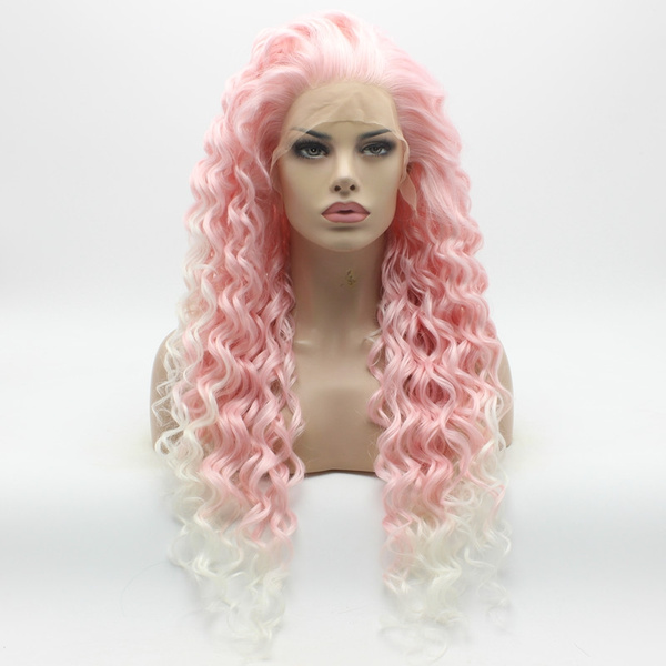 pink wig realistic