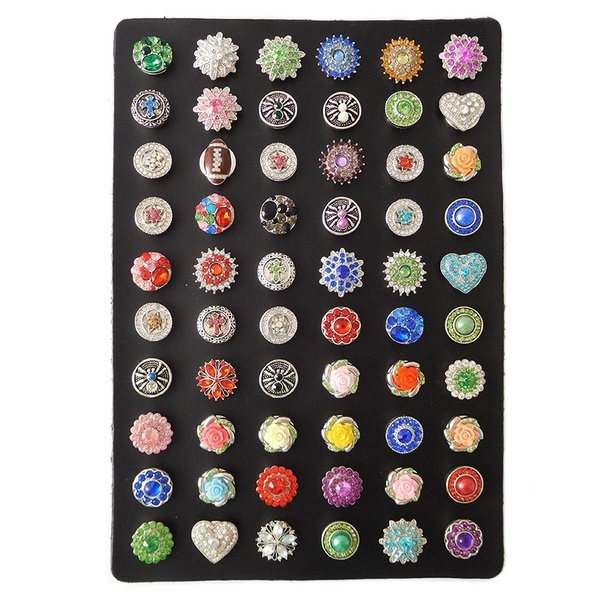 Ladieshow Snap Button Display Board PU Leather for 12mm 18mm 20mm Size charms Jewelry ButtonsLadieshow Snap Button Display Board White PU Leather for 12mm 18mm 20mm Size charms Jewelry Buttons