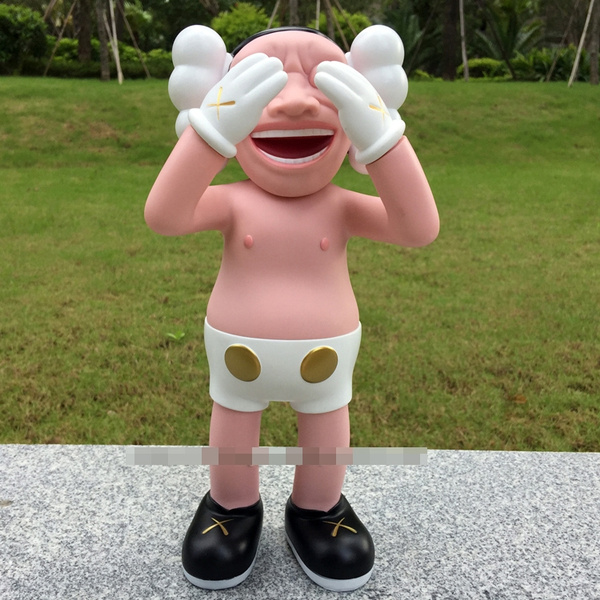 12inch KAWS X Yue Minjun MOT Art Toy Medicom Original Fake
