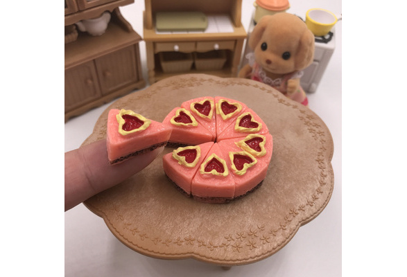 9Pcs/Set Love Cake Miniature Food Models Dollhouse Accessories W Kt 