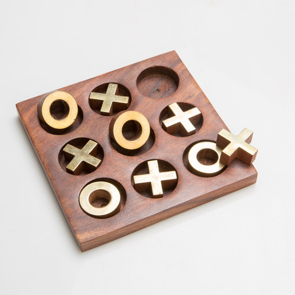 5X5 Inch Wooden Two Tik Tok Toe Game