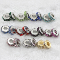 Hole diameter 5mm 11 Style DIY Fit  Pan Charms Bracelet Jewelry Making Authentic Beads Inspiration Spacer Charm With CZ