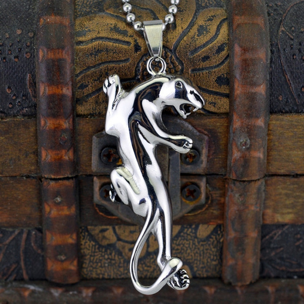 Stainless Steel Leopard Necklace  Stainless Steel Jewelry Leopard