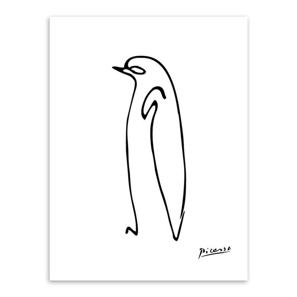 Penguin Minimalist Picasso Abstract Animal Painting Poster Wall Pictures  Home Decor 4 Sizes No Frame | Wish