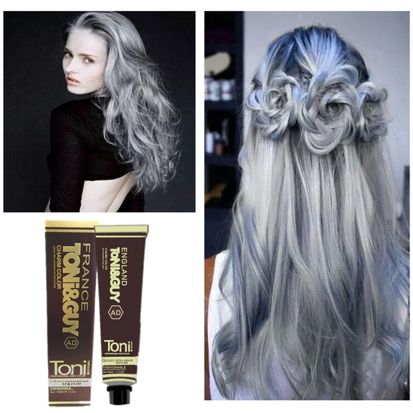 New Silver Grey Hair Color Cream Super Hair Dye Non-toxic Personalized Color  for DIY Hair Style | Wish