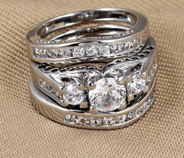 Sterling, blackgoldfilledring, Engagement, Jewelry