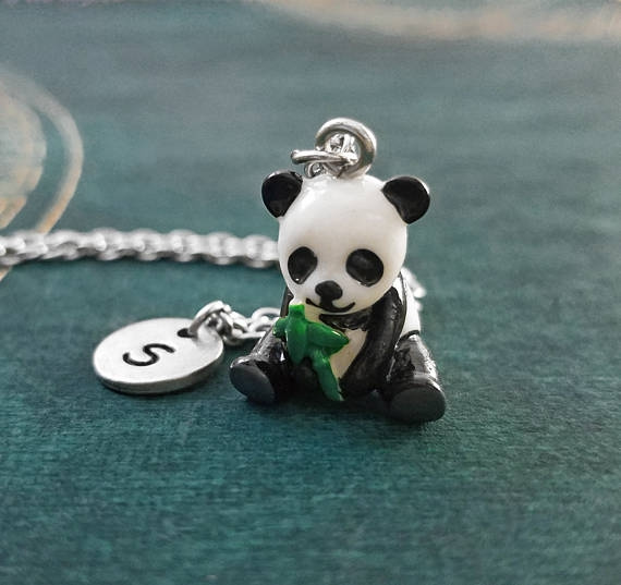 Panda Necklace SMALL Panda Bear Necklace Chinese Jewelry Asian Jewelry Panda Charm Necklace Animal Pendant Necklace Personalized Necklace