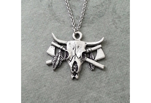 Large Steer Skull Pendant Necklace – The Cord Gallery