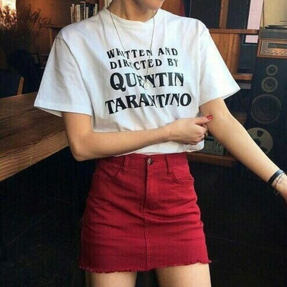 Large universe basketball segment Written And Directed by Quentin Tarantino Letters Printed T-Shirt Unisex  Tumblr Fashion Casual Loose White Tee Tops | Wish