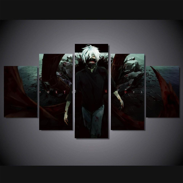 Unframed 5 Panels Wall Art 5 Panels Wall Art Anime Tokyo Ghoul Ken Kaneki Paintings Canvas Poster Wish Unframed 5 Panels Wall Art 5 Panels Wall Art Anime Tokyo Ghoul Ken Kaneki Paintings Canvas Poster Wish
