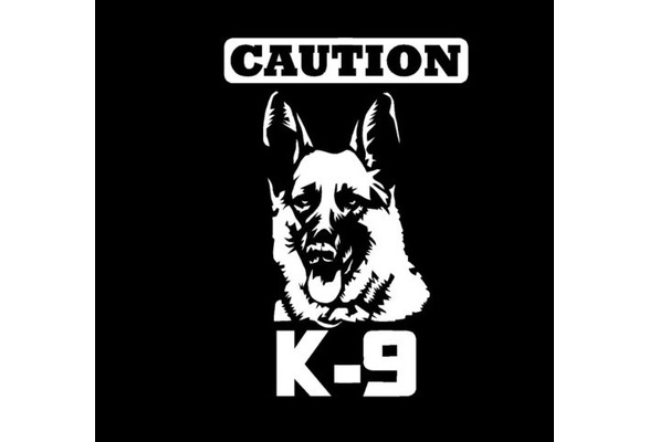 Caution sale k9 decal